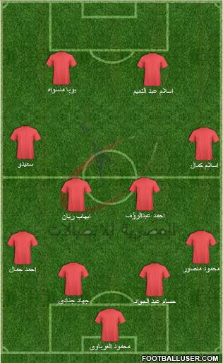 Telecom Egypt 4-2-2-2 football formation