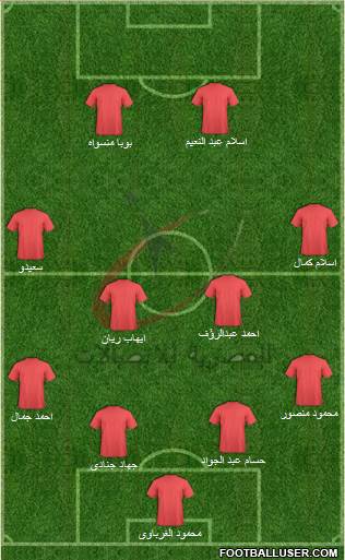 Telecom Egypt 4-2-2-2 football formation