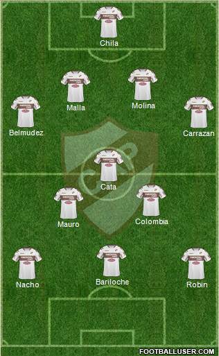 Platense 4-3-2-1 football formation