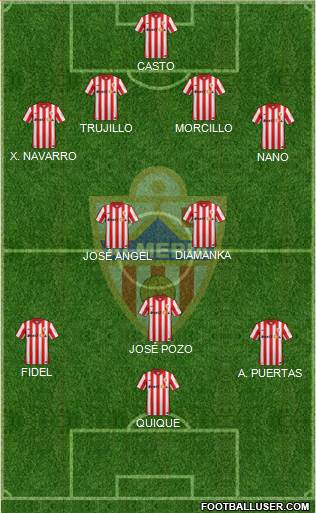 U.D. Almería S.A.D. 4-2-2-2 football formation
