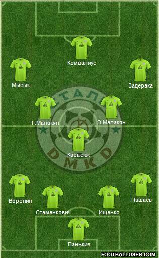 Stal Dniprodzergyns'k 4-3-3 football formation