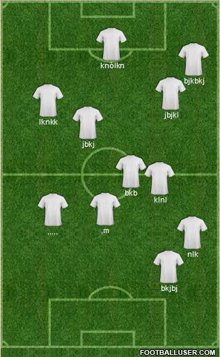 Euro 2016 Team 4-3-2-1 football formation