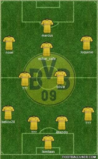 Borussia Dortmund 4-3-3 football formation