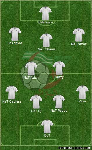 Algeria 5-4-1 football formation