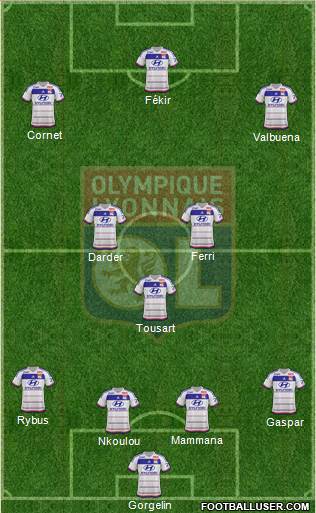 Olympique Lyonnais 4-3-3 football formation