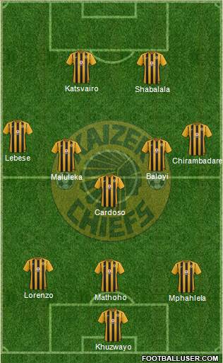 Kaizer Chiefs 3-5-2 football formation
