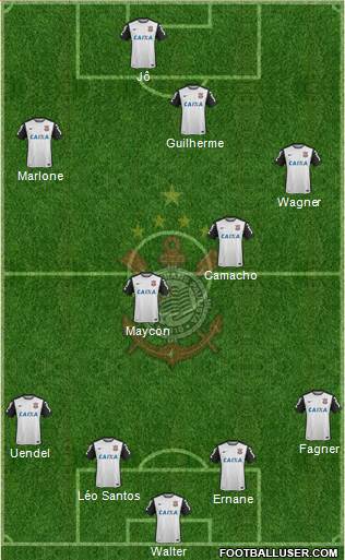 SC Corinthians Paulista 4-1-4-1 football formation