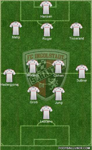 FC Ingolstadt 04 3-4-2-1 football formation