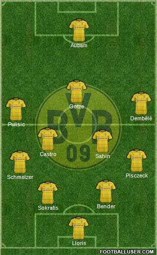 Borussia Dortmund 4-2-2-2 football formation