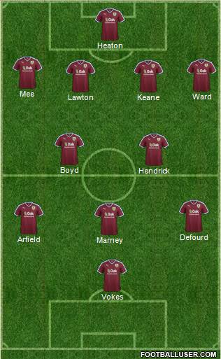 Burnley 4-2-3-1 football formation