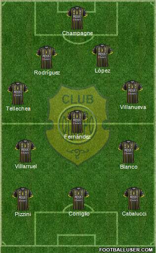 Olimpo de Bahía Blanca 4-1-4-1 football formation