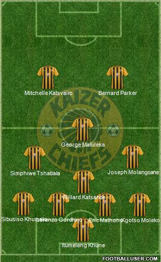 Kaizer Chiefs 4-1-3-2 football formation