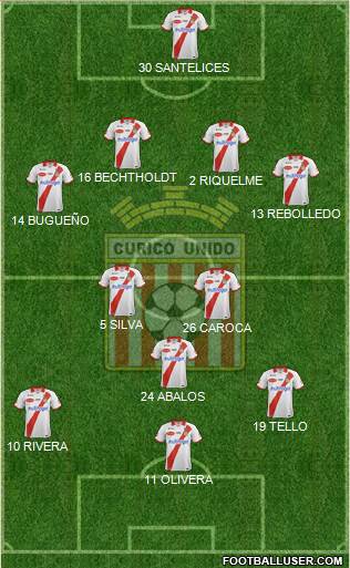 CD Provincial Curicó Unido 4-1-4-1 football formation