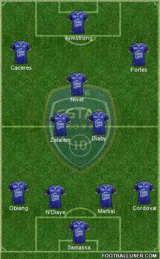 Esperance Sportive Troyes Aube Champagne football formation