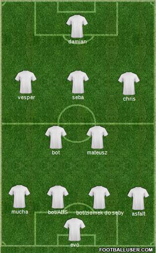 Euro 2012 Team 4-4-1-1 football formation