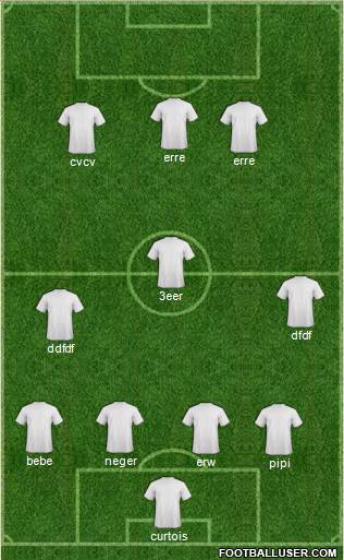 Champions League Team 4-3-3 football formation