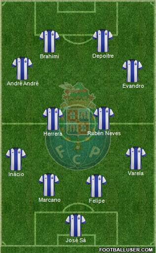 Futebol Clube do Porto - SAD 4-1-3-2 football formation