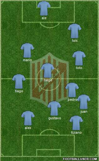 9 de Julio 4-5-1 football formation