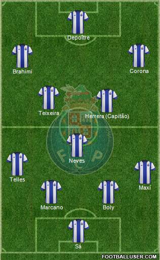 Futebol Clube do Porto - SAD 4-3-3 football formation