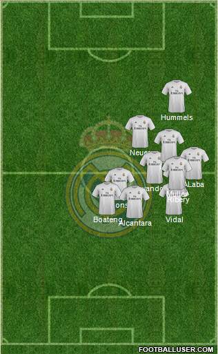 Real Madrid C.F. 4-5-1 football formation