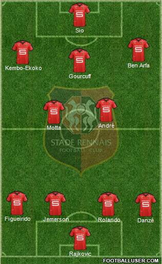 Stade Rennais Football Club 4-2-3-1 football formation