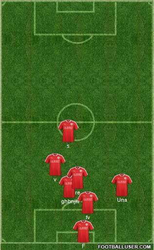 Barnsley 4-3-1-2 football formation