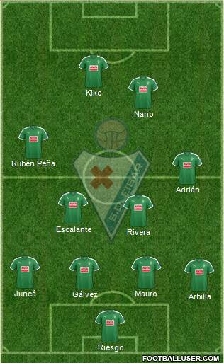 S.D. Eibar S.A.D. 4-4-2 football formation