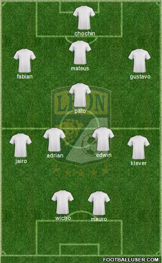 Club Deportivo León 3-5-2 football formation