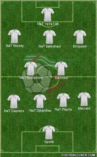 Algeria 5-4-1 football formation