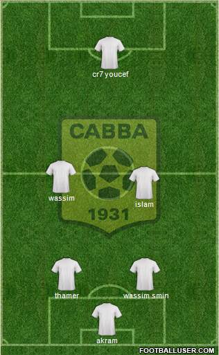 Chabab Ahly Bordj Bou Arréridj 5-4-1 football formation