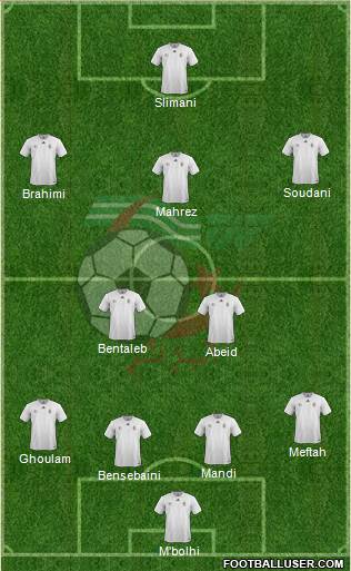 Algeria 4-2-3-1 football formation