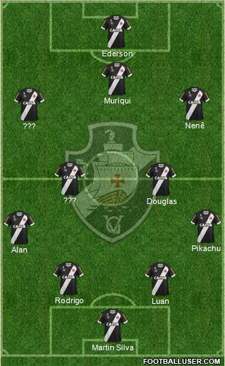 CR Vasco da Gama 4-2-3-1 football formation