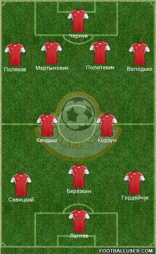 Belarus 4-2-3-1 football formation