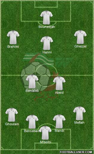 Algeria 4-2-3-1 football formation