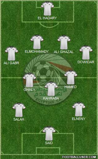 Egypt 4-4-1-1 football formation