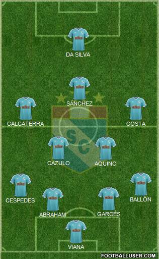 C Sporting Cristal S.A. 4-5-1 football formation