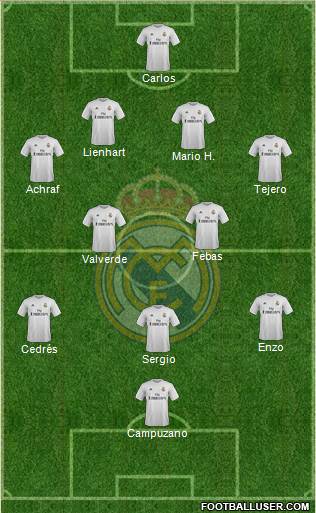 R. Madrid Castilla 4-4-2 football formation