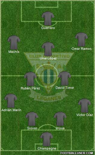 C.D. Leganés S.A.D. 4-2-3-1 football formation