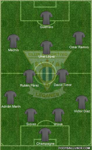 C.D. Leganés S.A.D. 4-2-3-1 football formation