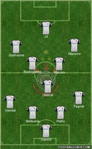 SC Corinthians Paulista 4-1-4-1 football formation