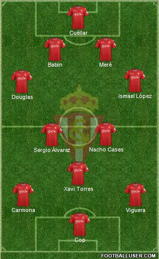 Real Sporting S.A.D. 4-3-3 football formation