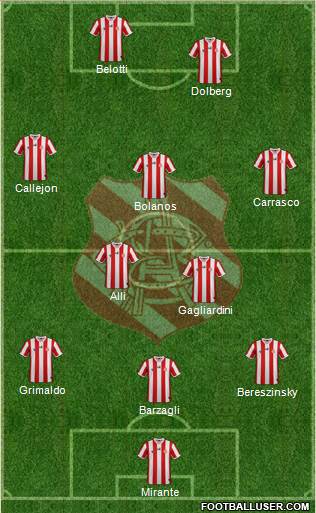 Bangu AC 4-4-2 football formation
