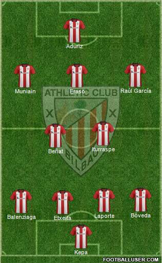 Athletic Club 4-2-3-1 football formation