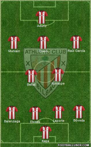 Athletic Club 4-2-3-1 football formation