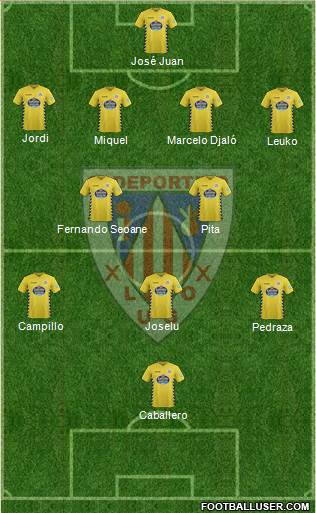 C.D. Lugo 4-2-3-1 football formation