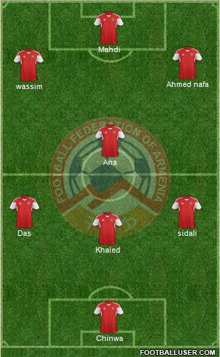 Armenia 3-5-2 football formation