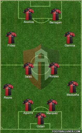 Club Deportivo Atlas 3-5-1-1 football formation