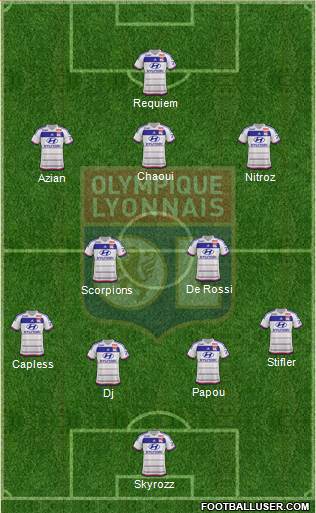 Olympique Lyonnais 4-2-3-1 football formation