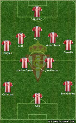 Real Sporting S.A.D. 5-4-1 football formation