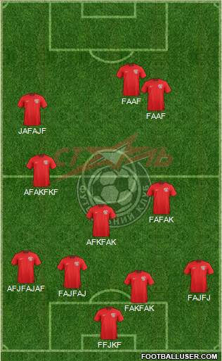 Stal Alchevsk football formation
